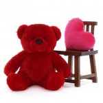 3 Feet Fat and Huge Red Teddy Bear